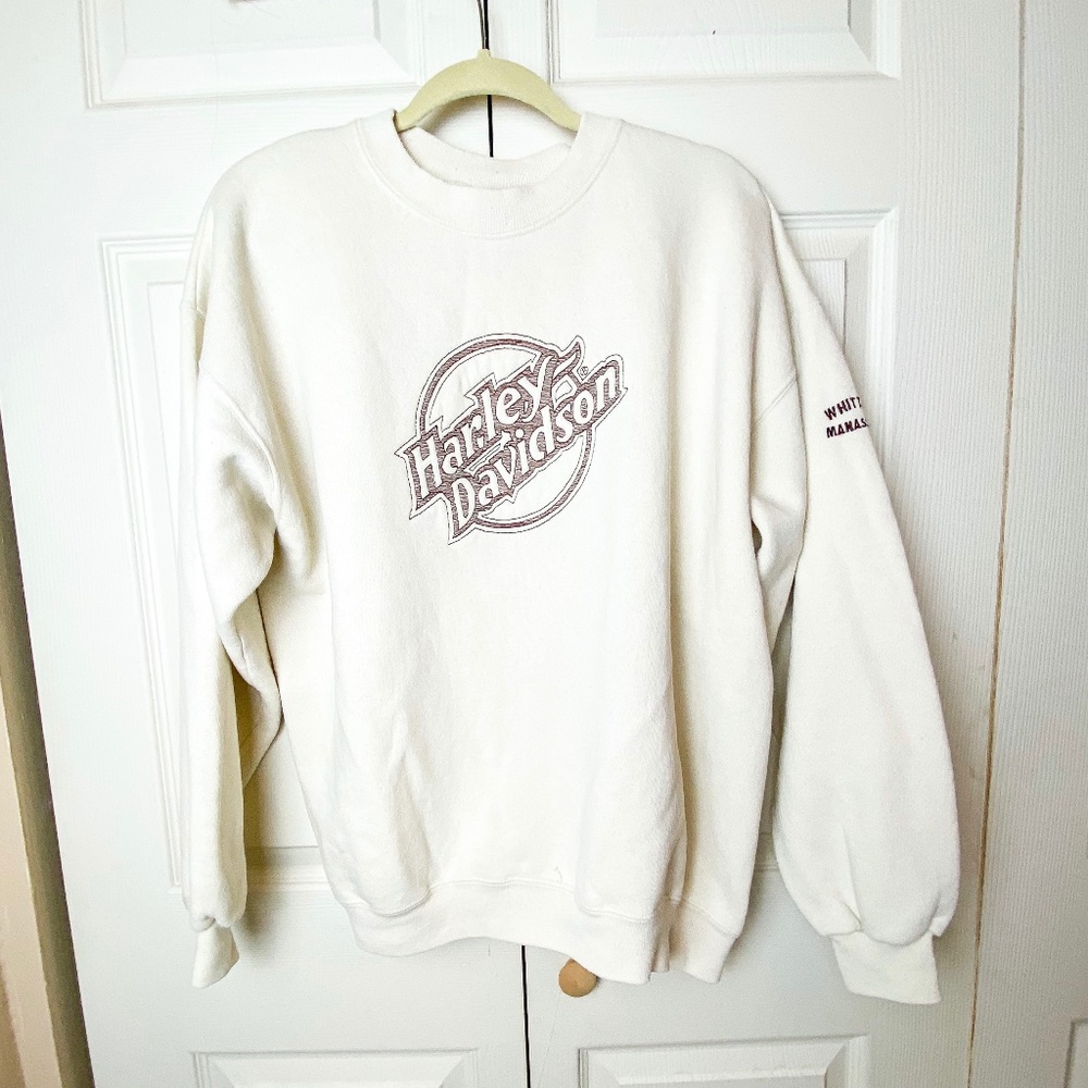 Vintage Cream Harley Davidson Crewneck